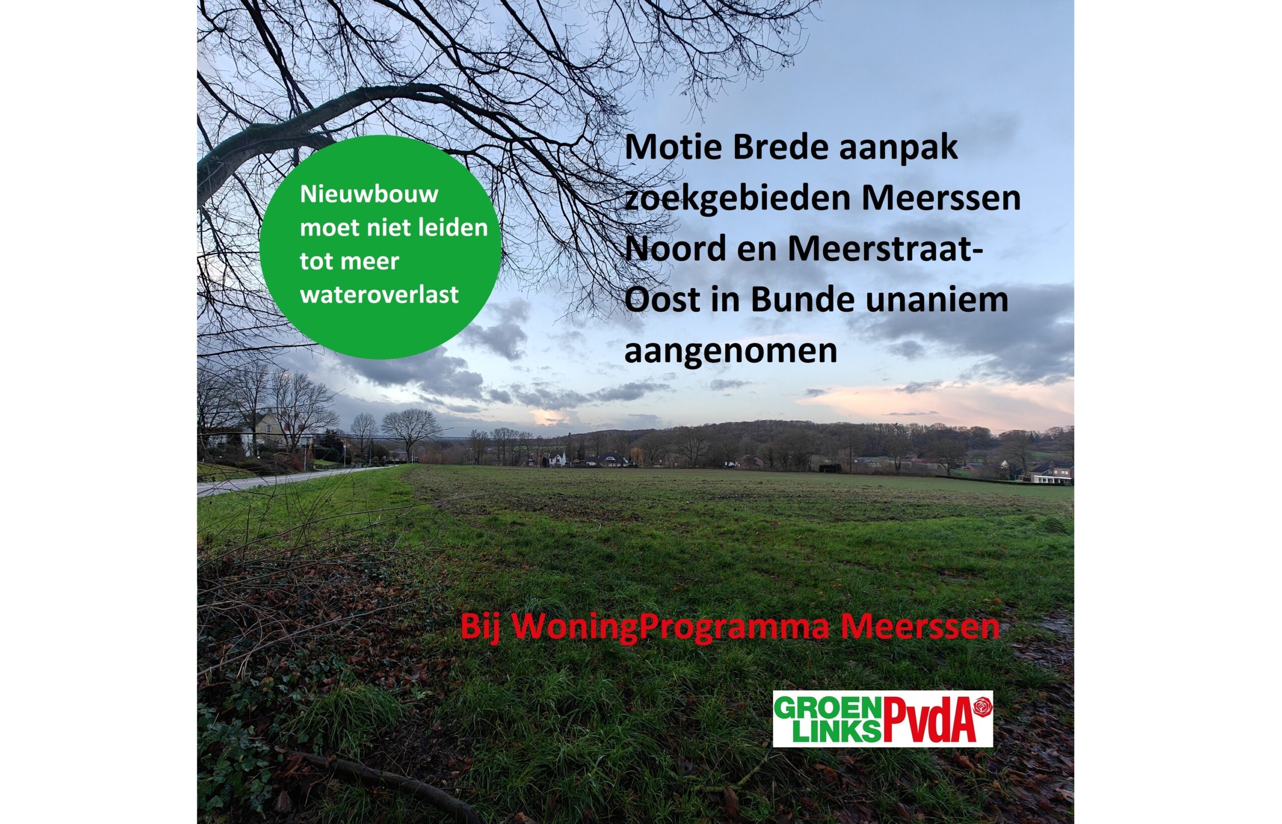 Motie Brede Aanpak zoekgebieden Meerssen Noord en Meerstraat-Oost aangenomen